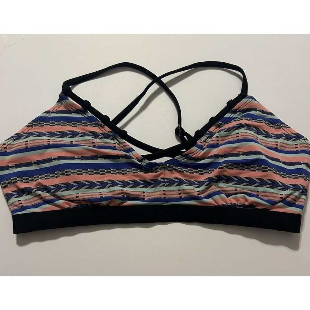 Athleta Size Small Striped Lined Bra Top